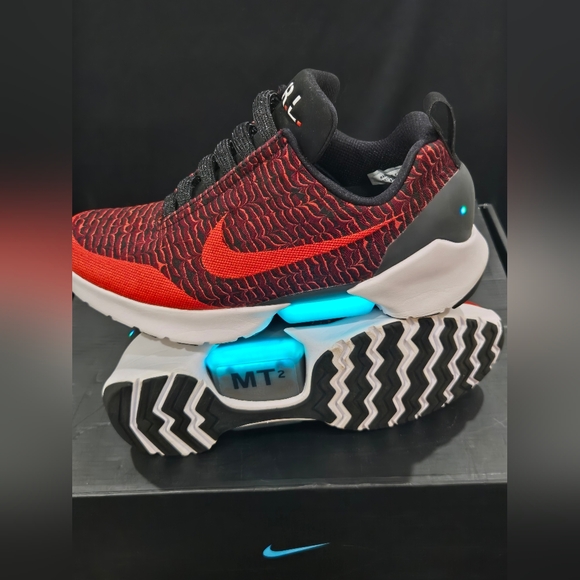 Nike Adapt 1.0 Earl Black and Red Sneakers with Blue Accents main image 4